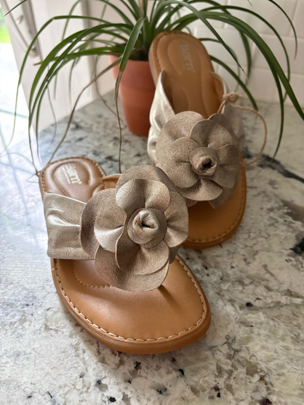 Born Tan Leather Slip-On Shoe